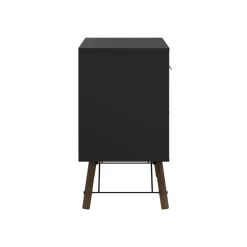 Dressoir Denver Zwart / Walnoot - 150x72x40 cm