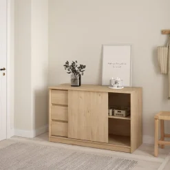 Dressoir Luna Eiken - 119x76x50 cm