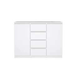 Dressoir Luna Hoogglans Wit - 121x91x50 cm