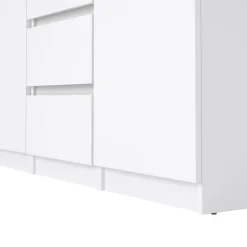 Dressoir Luna Hoogglans Wit - 121x91x50 cm