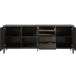 Dressoir Zwanenburg Zwart - 225x90x48 cm