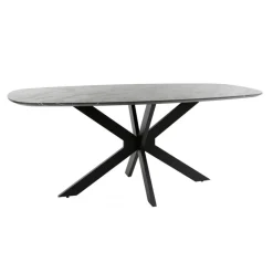 Eettafel Elval Donkergrijs - 180x90 cm