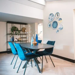 Eettafel Elval Donkergrijs - 180x90 cm