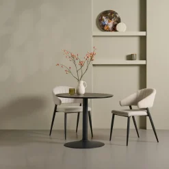 Eettafel Heeze - Ø 80 cm Zwart