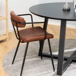 Eettafel Jonna Zwart - Ø 120 cm
