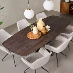 Eettafel Viborg Donkerbruin - 220x100 cm