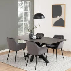 Eettafel Vikten Zwart - 200x100 cm