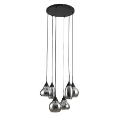 Hanglamp Oriel Zwart - 6 x E27 - Ø 45 cm