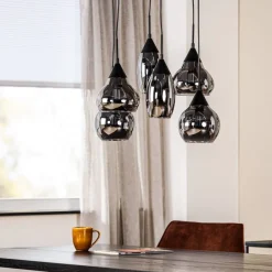 Hanglamp Oriel Zwart - 6 x E27 - Ø 45 cm