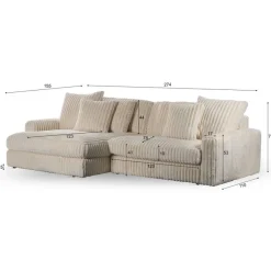 Hoekbank Brem Rechts Beige