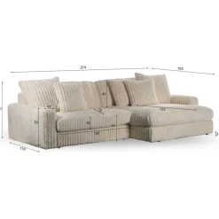 Hoekbank Brem Rechts Beige