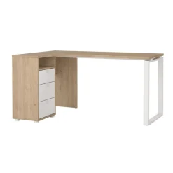 Hoekbureau Bram Eiken / Wit - 150x76x100 cm