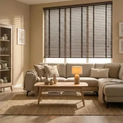 Houten Jaloezie Bruin - 180x180 cm