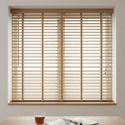 Houten Jaloezie Naturel - 140x130 cm