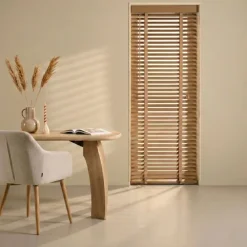 Houten Jaloezie Naturel - 60x210 cm