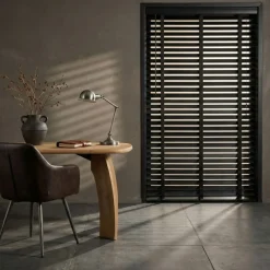 Houten Jaloezie Zwart - 140x210 cm