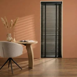 Houten Jaloezie Zwart - 60x180 cm