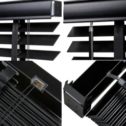 Houten Jaloezie Zwart - 120x180 cm