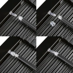 Houten Jaloezie Zwart - 160x210 cm