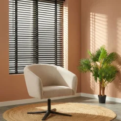 Houten Jaloezie Zwart - 140x180 cm