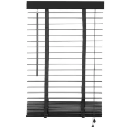 Houten Jaloezie Zwart - 60x210 cm
