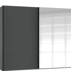 Kledingkast Aalst Donkergrijs Spiegel - 225x210x65 cm