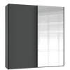 Kledingkast Aalst Donkergrijs Spiegel - 180x210x65 cm