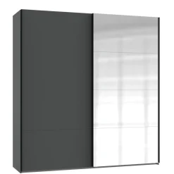 Kledingkast Aalst Donkergrijs Spiegel - 180x210x65 cm
