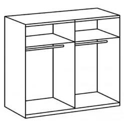 Kledingkast Aalst Donkergrijs Spiegel - 180x210x65 cm