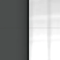 Kledingkast Aalst Donkergrijs Spiegel - 180x210x65 cm