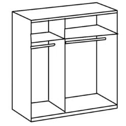 Kledingkast Aalst Taupe - 135x210x65 cm