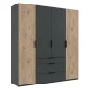Kledingkast Almera Grafiet - 200x216x58 cm