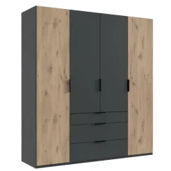 Kledingkast Almera Grafiet - 200x216x58 cm