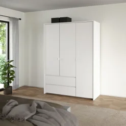 Kledingkast Atlanta Wit - 149x202x58 cm