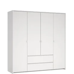 Kledingkast Atlanta Wit - 197x202x58 cm