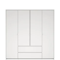 Kledingkast Atlanta Wit - 197x202x58 cm