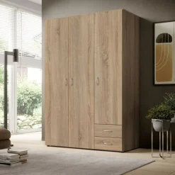 Kledingkast Baarlo Naturel - 120x176x52 cm