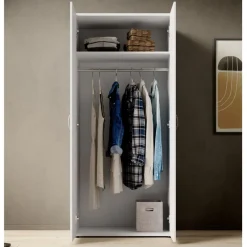 Kledingkast Baarlo Wit - 80x176x52 cm