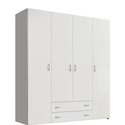 Kledingkast Baarlo Wit - 160x176x52 cm