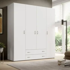 Kledingkast Baarlo Wit - 160x176x52 cm