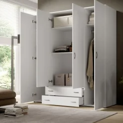 Kledingkast Baarlo Wit - 160x176x52 cm