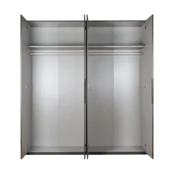 Kledingkast Bakel Donkergrijs - 200x216x58 cm