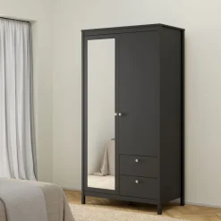 Kledingkast Dallas Zwart - 103x199x59