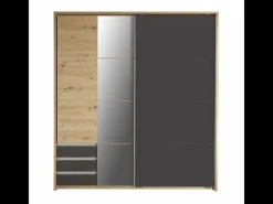 Kledingkast Dongen Grijs - 179x198x64 cm