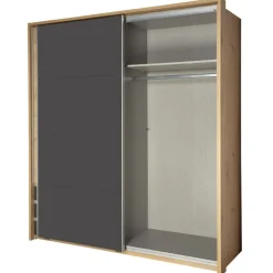 Kledingkast Dongen Grijs - 179x198x64 cm