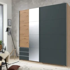 Kledingkast Dongen Grijs - 179x198x64 cm