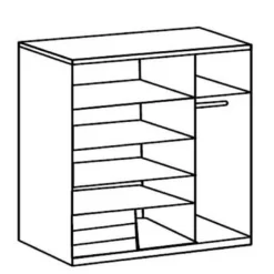 Kledingkast Elsen Wit - 135x198x64 cm