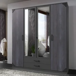 Kledingkast Gameren Donkergrijs - 180x199x58 cm