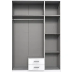 Kledingkast Gameren Donkergrijs - 135x199x58 cm