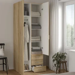 Kledingkast Harper Naturel - 78x201x50 cm